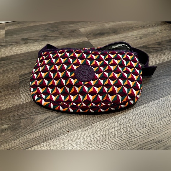 Kipling Multicolor belt Bag with Purple Strap travel summer vacation convenient - Picture 15 of 15